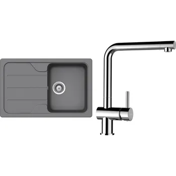 Kuchyňský dřez Set Schock S25-8 (dřez Formhaus D-100S Croma + baterie Epos Chrom)