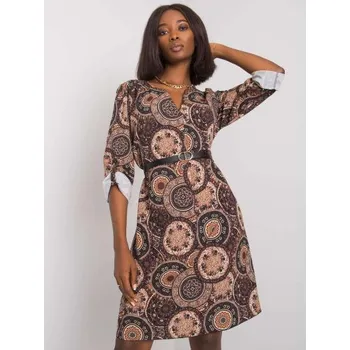 Dámské šaty Dámské šaty vzorované KAIPO hnědé