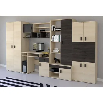 Obývací stěna Eoshop Obývací stěna Kelly s psacím stolem, Jesion / Dub cantenbury