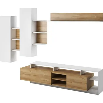 Obývací stěna Eoshop Obývací stěna VALA, Dub Grandson / Bílá