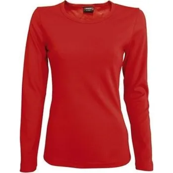 Pánské tričko tričko 041 dámské dl.rukáv U 210g - red - M