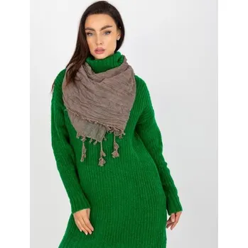 Dámský šátek s ozdobným lemováním ALEXA tmavě hnědý