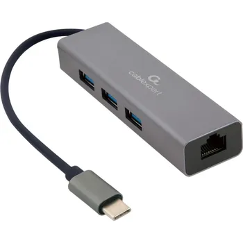 Notebook Gembird USB-C GBit adapter + 3x USB 3.1