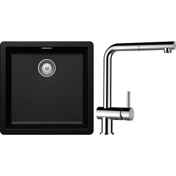 Granitový dřez Set Schock S12-9 (dřez Greenwich N-100 Magma + baterie Epos.120 Chrom)