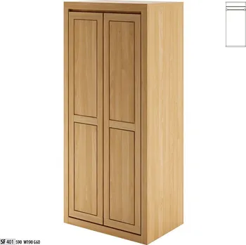 Nábytek ImportWorld Šatní skříň Ruth masiv buk v190 x š90 x h60 cm (Barva dřeva: Rustikal)