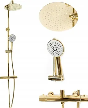 Sprchová souprava Well Valentin sprchový set s termostatickou baterií zlatý