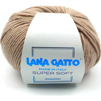 Příze Lana Gatto pletací příze vlna merino SUPER SOFT tmavě béžová