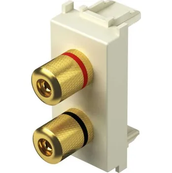 KM23IW-U Zásuvka audio 1M IW - lesklá béžová, TEM