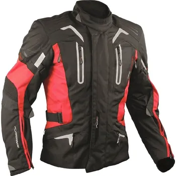 Moto bunda TESLA červená textilní moto bunda A-PRO - 3XL