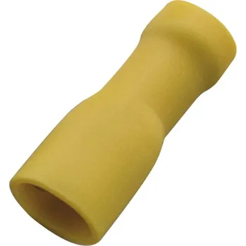 Kabelové oko 263418 Objímka plochá Nylon celoizolovaná 4 - 6 mm2, 6,3 x 0,8 žlutá, Haupa