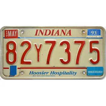 Plechová cedule Americká SPZ Indiana Hoosier Hospitality