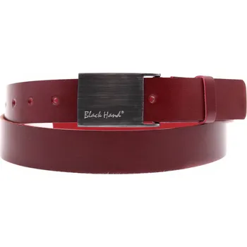 Opasek Dámský kožený opasek Black Hand 065-58 vínově červený Velikost = obvod pasu (cm): 110 cm