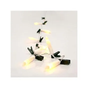 Vánoční dekorace Eurolamp Sada 10 LED bateriových svíček, barva teplá bílá, 1 ks