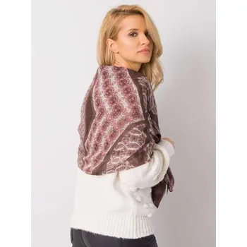 Šátek Dámský šátek vzorovaný KIAN hnědý a broskvový