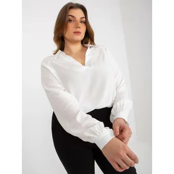 Dámská halenka Dámská halenka s límečkem plus size MYRIAM ecru