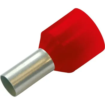 elektrický kabel 272804 Dutinka izolovaná DIN 1 mm2, 10 mm, červená, Haupa