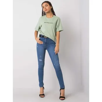 Dámské džíny Dámské džíny s rozpáranými nohavicemi Alyssa RUE PARIS modré