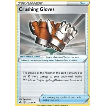 Sběratelská karetní hra Pokémon CRE 133/198 Crushing Gloves - Chilling Reign Stav: Near Mint, Verze: REVERSE HOLO
