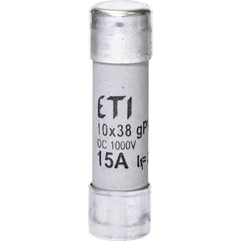 Jistič 002625080 Pojistka válcová CH10x38 gPV 15A/1000V DC, ETI