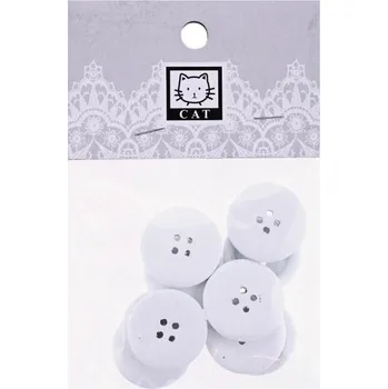 Knoflík Knoflík dřevěný 10ks bílý, 2,5cm