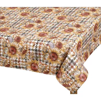 ubrus Bellatex Ubrus EMA Slunečnice, 120 x 200 cm, hnědá