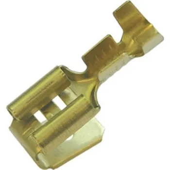 Kabelové oko 280084 Objímka mosazná s odbočkou 1 - 2,5 mm2, 6,3 x 0,8, Haupa