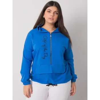 Dámská mikina Dámská mikina na zip plus size KAYLEE tmavě modrá