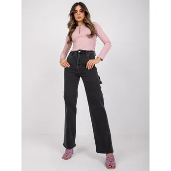 Dámské džíny Dámské džíny s vysokým pasem JESSA černé