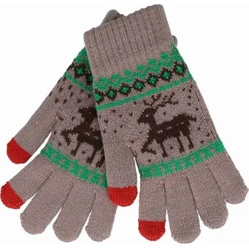 Rukavice Rukavice na mobilní telefon Sob béžové vel. M (dotykové rukavice na mobil)