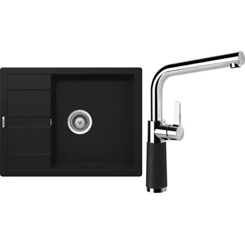 Kuchyňský dřez Set Schock S20-12 (dřez Manhattan D-100 Onyx + baterie SC-540 Onyx)