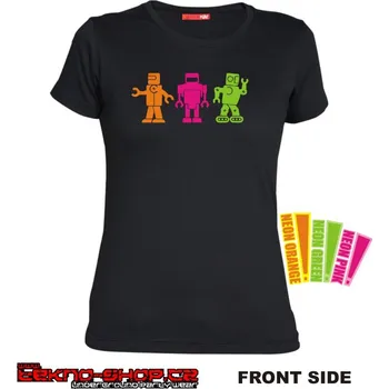 TEKNOSHOP CyberThree tekno tričko s potiskem dámské XL žluté