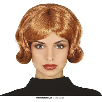 Karnevalová paruka Guirca Fiestas Španělsko Paruka 50-tá léta hnědá