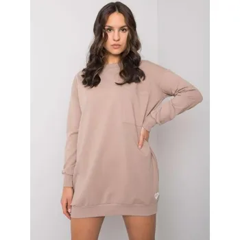 Dámské šaty Dámské šaty s kapsou Hanely RUE PARIS tmavě béžové