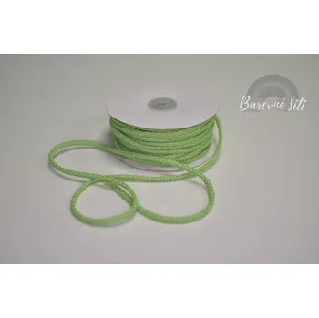 Šňůra oděvní reflexní ZELENÁ, prádlová šňůra (E) (Mikinová šňůra)