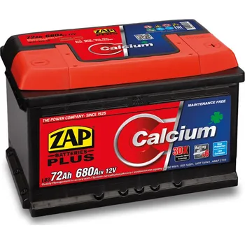 Autobaterie Autobaterie ZAP Calcium Plus 72Ah 12V 680A (276x175x175) P+