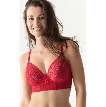 Podprsenka podprsenka polokorzetová nevyztužená C-D PrimaDonna Twist - I do scarlet 70D