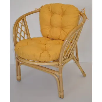 Podsedák Axin Trading s.r.o. Polstr na křeslo Bahama žlutý melír