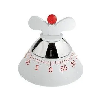 Úložný box A di Alessi, Minutka Kitchen Timer Achromatics bílá - Formadore