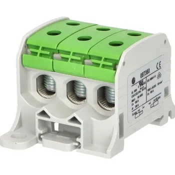 Elektroinstalační krabice RKA 50 1/6 PE, 150A svorka univ. zelená