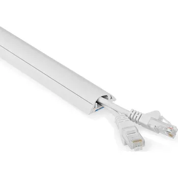 kabelová chránička Nedis Kabelová lišta pro kabely do 12 mm, PVC, 0.5 m, bílá (CMDT3312WT500)