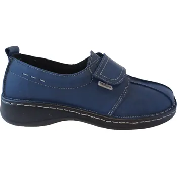 Dámské polobotky 6301/I. - 51 modré zdravotní polobotky pro široké nohy; černá podešev 37