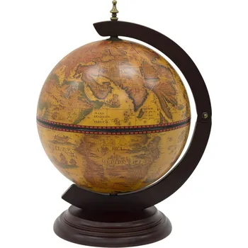 Stojan na víno Glóbus bar dřevěný 49 x 33 x 38 cm hnědý