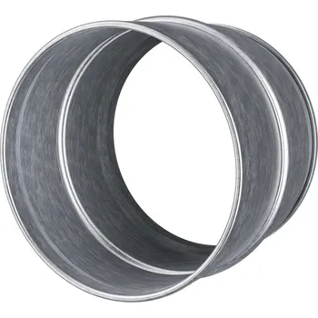 Ventilace Kovová kulatá spojka pozink d125 mm s oblými hranami MIKAWI 59-3538