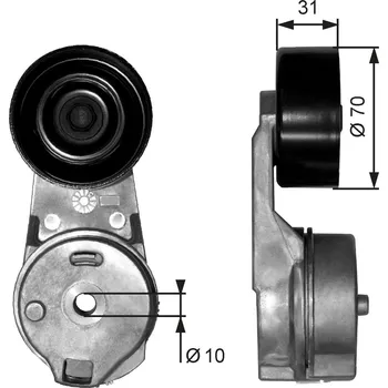 Napínák, žebrovaný klínový řemen GATES T39065
