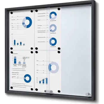 Kancelářský nábytek Vitrína SLIM posuvná dvířka 6xA4 - Antracit