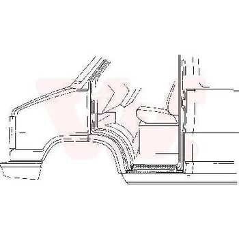 Prah karosérie Nástupní panel VAN WEZEL 1745102
