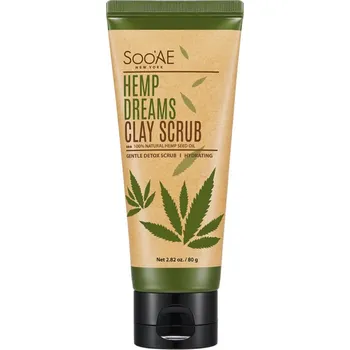 Pleťový peeling Soo'AE HEMP DREAMS JÍLOVÝ PEELING 80G