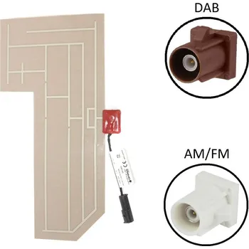 Autoanténa CAL-7677955 Calearo Anténa fólie AM FM DAB aktivní fantom CAL-7677955