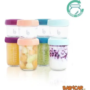 BABYMOOV skleněné misky s víčky MULTISET (4x 100ml + 4x 220ml)