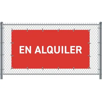 Značení Standardní banner na plot 200 x 100 cm K pronájmu španělština Červené
